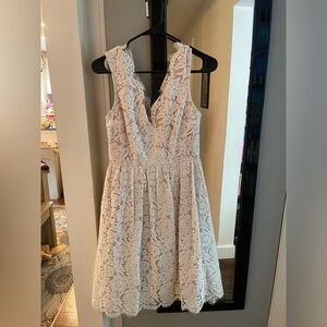 Lulu’s Lacey White Skater Dress